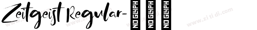 Zeitgeist Regular字体转换